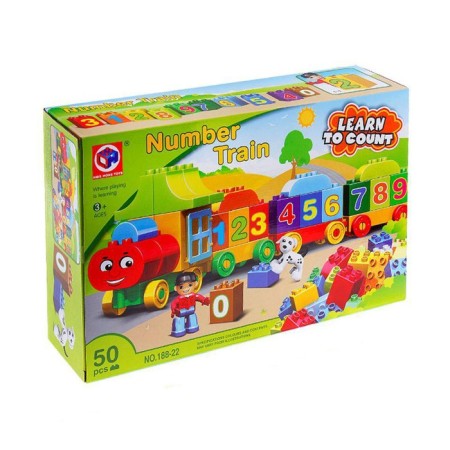Designer "numerical train", learning to count, 50 details-1