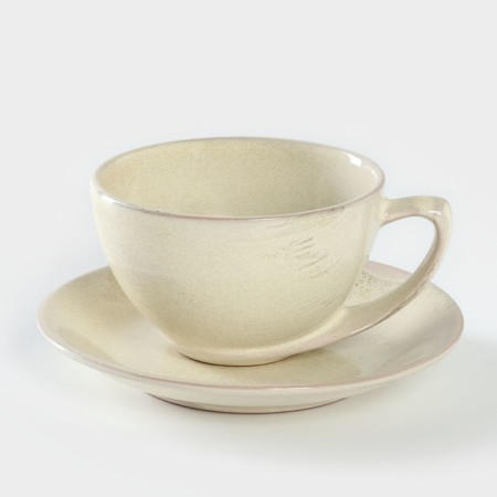 Tea couple ceramic "Shebbi", 2 items: a cup 250 ml, a saucer d = 15 cm-1