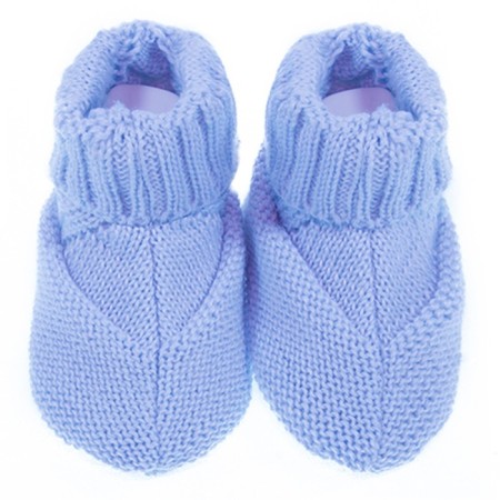 Baby booties, blue color, age 0-6 month