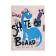 Notebook in a gift box, on a lock, A6, 50 sheets, a line, with a pen, Dino, Mix