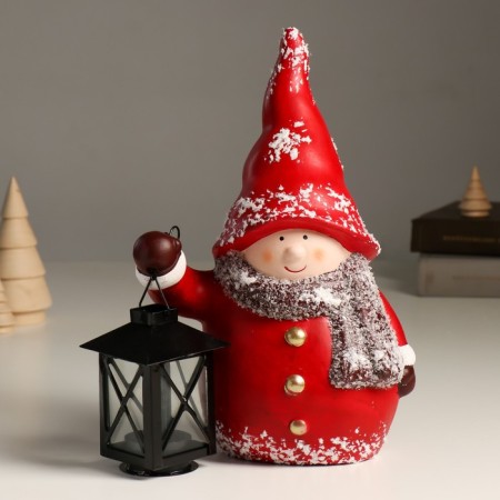 Ceramics Ceramics "Baby in a red outfit, with a flashlight" 17x11x28 cm