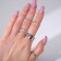 Set of rings 7 pieces "Subtleness", size mix, color silver