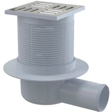 Alcaplast APV1, 105 × 105/50 mm drain, the eyeliner - side, grate - stainless steel