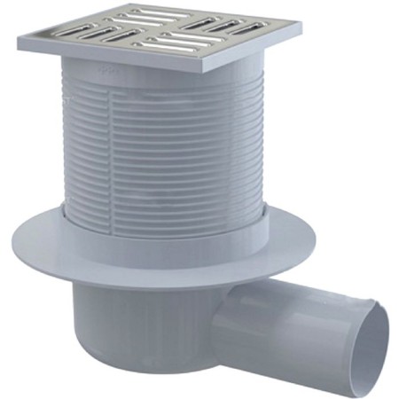 Alcaplast APV1, 105 × 105/50 mm drain, the eyeliner - side, grate - stainless steel