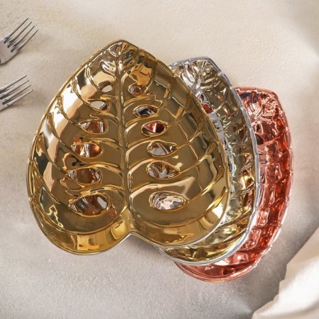 Ceramic serving dish "shining sheet", 21 × 20 × 4 cm, color mix-3