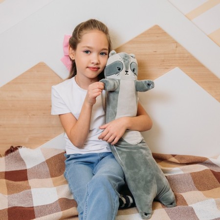 Pillow for traveling soft toy "Raccoon"-8