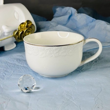 Lenardi broth "White Rose", porcelain, 500 ml