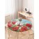 The tablecloth “composition with poppies and daisies”, round, oxford, elastic band, size 120x120 cm, diameter 75-100 cm