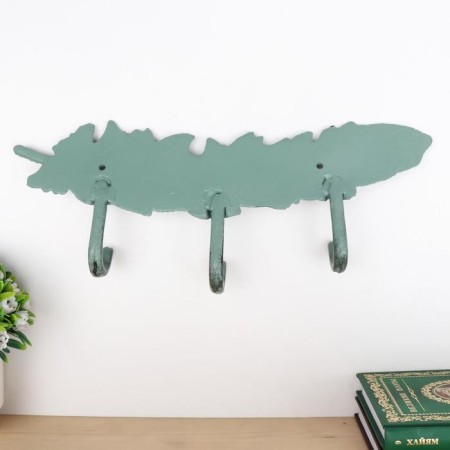 Hooks decorative cast iron "peryshko" 12x33x4.5 cm-2