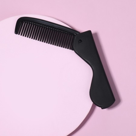 Folding comb “QF”, 17.5/9.7 × 3 cm, black color-1