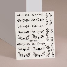 Слайдер-дизайн для ногтей 6,5*5,5см BY-010 (фас 6шт цена за шт) подложка QF