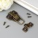 Castle metal for caskets. bronze chests + nails. 5.8x4x1 cm