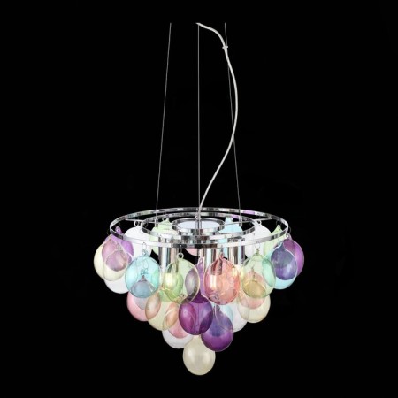 Suspension lamp ST LUCE. SL432.153.05. Sospiro. 5x60 watts, E27, 50x50 cm, chromium color-9
