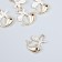 Decor for creativity metal, rhinestones "Funny whale with a fountain" gold 1.7x2 cm