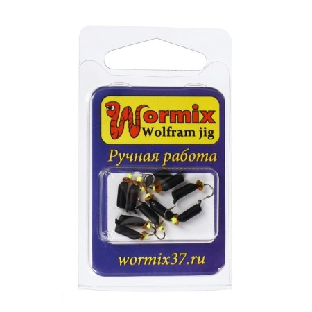 Mormyshka column black, weight 0.6 g, size 2.5-1