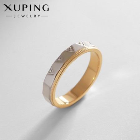 Ring Xuping openwork, white color in gold, size 18