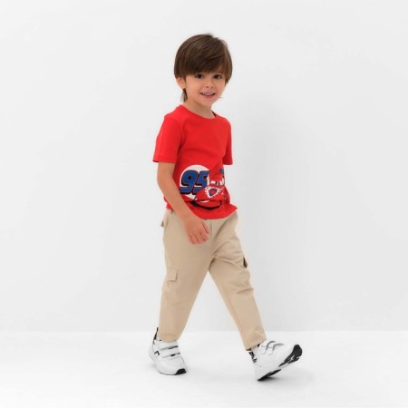 Футболка детская Disney "Тачки", рост 110-116 (32), красный-5