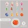 Stickers for creativity "New Year toys" embossing gold set 48 pcs 9x7x0.8 cm