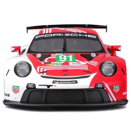 Racing machine BBURAGO Porsche 911 RSR LM 2020, DIE-CAST, 1:24, Red color-9