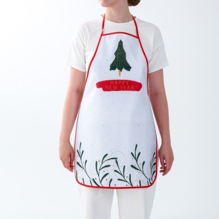 Happy New Year kitchen apron, polyester, size 50x70 cm-5