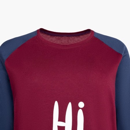 Women's costume (pants/jumper), indigo color/burgundy, size 48-8
