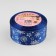 Satin tape with embossing "Snowflakes", 40 mm, 23 ± 1 m, blue color/silver No. 122