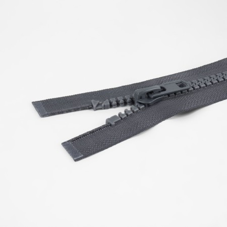 Lightning "Tractor", No. 8, detachable, automatic lock, 80 cm, dark gray color-1