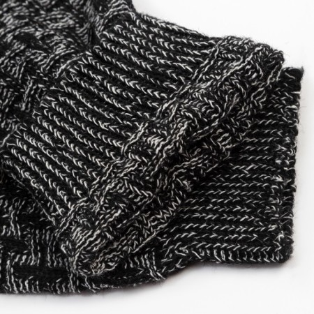 Male woolen socks, black color, size 27-2
