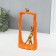 Souvenir Ceramics "Cats Mouse - Hunt. Rectangle" Orange with gold 6.2x12x24.5 cm