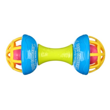 The rattle "Bright dumbbell", with elastic elements-2