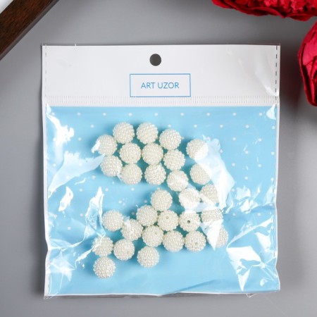 Beads for creativity plastic "lamb pearl physalis" set of 30 pcs 1.1x1.1x1.1 cm-2