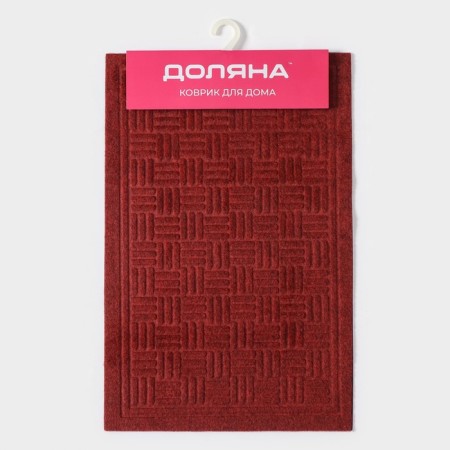 Rug giving moisture -drinking share, without edging, 38 × 58 cm, red color red-6