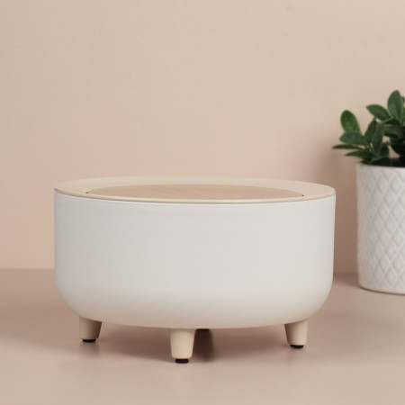 Organizer for storing cosmetic supplies, push-to-Open, with a lid, d-19.5 × 11 cm white/brown color-4