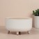 Organizer for storing cosmetic supplies, push-to-Open, with a lid, d-19.5 × 11 cm white/brown color