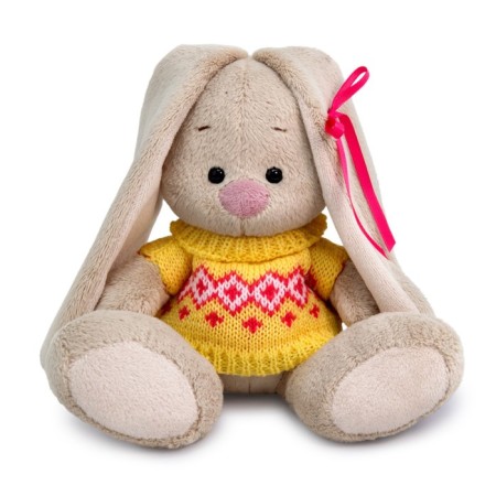Soft toy "Bunny mi in a vest with ornament", 15 cm