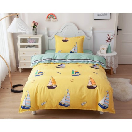 Bed linen children's “Ships”, size 160x230 cm, 160x220 cm, 50x70 cm