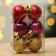 Christmas tree balls New Year, for the New Year, plastic, d = 3 cm, 6 pcs., Gold, wine and red color