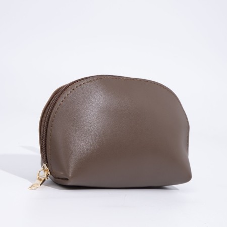 Bag Women's Tout with zipper, brown color-7