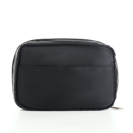 Cosmetic bag Dor units, 16*6*10.5, lightning department, lining, n/pocket, black-1