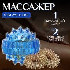 Hands and legs massage, d = 3.5 cm, 2 rings, blue color