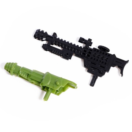 Set of robots "warriors", transformed-12