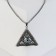 Pompeii pendulum of an all-seeing eye, blue color in black silver, 70 cm
