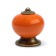 Handle button Dome Ceramics 003, ceramic, orange