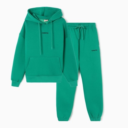 Women's costume (sweatshirt/pants), dark green color, size 44 (m)-3