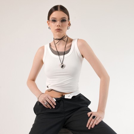 Ring metal "Trend" Infinity, volume, color silver, size 16-4