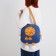 Youth bag with a zipper, blue color
