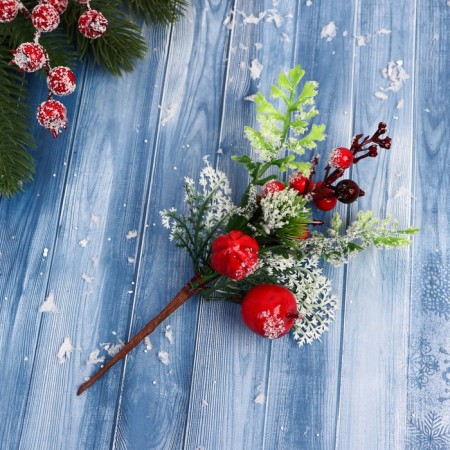 Decor "Winter Dreams" Berries Snow Tickets, 19 cm-2