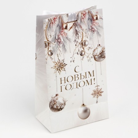 Gift package with the ribbon "Western New Year", 13 x 23 x 7 cm, New Year-4