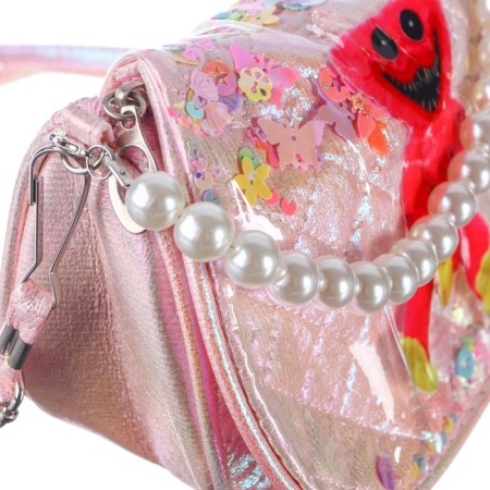 Baby bag on the valve, 6x12x16 cm, adjustable belt, pink-3