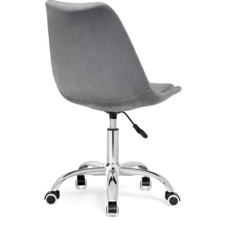 Computer chair Kolin metal/velor, chrome/gray 49x56x79 cm-4
